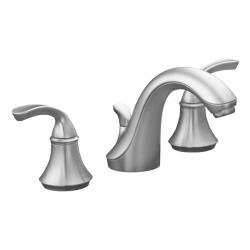 Kohler K-10272-4-G Brushed Chrome Forte Widespread Lavatory Faucet With Sculpted Lever Handles