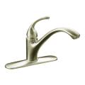 Kohler K-10411-BN Vibrant Brushed Nickel Forte Single-Control Kitchen Sink Faucet With Escutcheon And Lever Handle