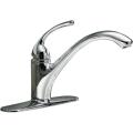 Kohler K-10411-VS Vibrant Stainless Forte Single-Control Kitchen Sink Faucet With Escutcheon And Lever Handle