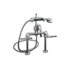 Kohler K-110-4-CP Polished Chrome Antique Bath Faucet With Handshower And Lever Handles
