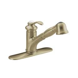 Kohler K-12177-BV Vibrant Brushed Bronze Fairfax Single-Control Pullout Kitchen Sink Faucet