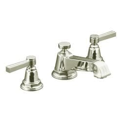 Kohler K-13132-4B-SN Vibrant Polished Nickel Pinstripe Widespread Lavatory Faucet With Lever Handles