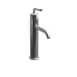 Kohler K-14404-4-CP Polished Chrome Purist Tall Single-Control Lavatory Faucet With Smile Design Handle