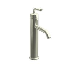 Kohler K-14404-4-SN Vibrant Polished Nickel Purist Tall Single-Control Lavatory Faucet With Smile Design Handle