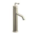 Kohler K-14404-4-BN Vibrant Brushed Nickel Purist Tall Single-Control Lavatory Faucet With Smile Design Handle
