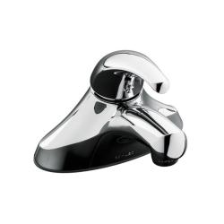 Kohler K-15199-P-CP Polished Chrome Coralais Single-Control Centerset Lavatory Faucet With Ground Joints, Less Drain