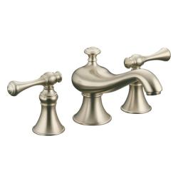 Kohler K-16102-4A-BN Vibrant Brushed Nickel Revival Widespread Lavatory Faucet With Traditional Lever Handles