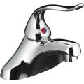 Kohler K-15592-5P-CP Polished Chrome Coralais Single-Control Centerset Lavatory Faucet With Ground Joints And 5" Lever Handle, L
