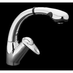 Kohler K-6350-CP Polished Chrome Avatar Single-Control Pullout Kitchen Sink Faucet