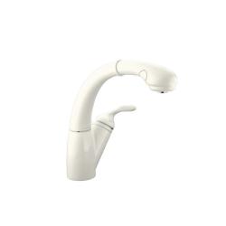 Kohler K-6352-VS Vibrant Stainless Avatar Single-Control Pullout Kitchen Sink Faucet With Right Side Lever Handle And Color-Matc