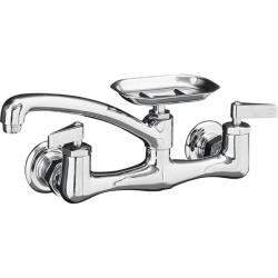 Kohler K-7855-4-BN Vibrant Brushed Nickel Clearwater Sink Supply Faucet With 8" Spout Reach And Lever Handles