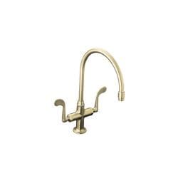 Kohler K-8762-BN Vibrant Brushed Nickel Essex Two-Handle Sink Faucet With Wristblade Handles