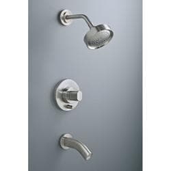 Kohler K-T10055-9-BN Vibrant Brushed Nickel Oblo Rite-Temp Pressure-Balancing Bath And Shower Faucet Trim, Valve Not Included