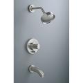 Kohler K-T10055-9-BN Vibrant Brushed Nickel Oblo Rite-Temp Pressure-Balancing Bath And Shower Faucet Trim, Valve Not Included