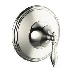 Kohler K-T10301-4M-SN Vibrant Polished Nickel Finial Traditional Thermostatic Valve Trim, Valve Not Included