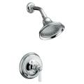Kohler K-T10583-4P-BV Vibrant Brushed Bronze Bancroft Rite-Temp Pressure-Balancing Shower Faucet Trim With White Ceramic Lever H