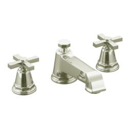 Kohler K-T13140-3A-SN Vibrant Polished Nickel Pinstripe Pure Deck-Mount High-Flow Bath Faucet Trim, Valve Not Included