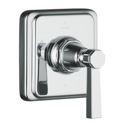 Kohler K-T13175-4A-SN Vibrant Polished Nickel Pinstripe Pure Transfer Valve Trim, Lever Handle, Valve Not Included