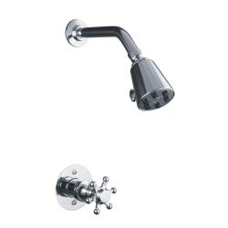 Kohler K-T132-3D-CP Polished Chrome Antique Rite-Temp Pressure-Balancing Shower Faucet Trim, Valve Not Included