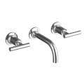 Kohler K-T14412-4-CP Polished Chrome Purist Two-Handle Wall-Mount Lavatory Faucet Trim With 6", 90-Degree Angle Spout And Lever