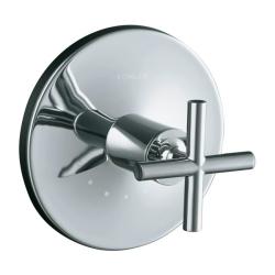 Kohler K-T14488-3-CP Polished Chrome Purist Thermostatic Valve Trim With Cross Handle, Valve Not Included