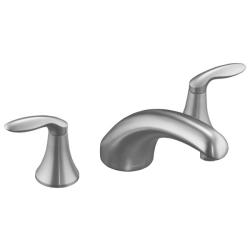 Kohler K-T15290-4-G Brushed Chrome Coralais Deck-Mount Bath Faucet Trim With Lever Handles, Valve Not Included