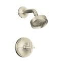Kohler K-T14422-3-BN Vibrant Brushed Nickel Purist Rite-Temp Pressure-Balancing Shower Faucet Trim With Cross Handle, Valve Not