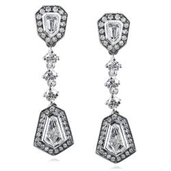 14k White Gold 1 1/2ct TDW Diamond Earrings (F-G, VS1-VS2)