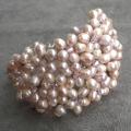 Classy Pink Pearl and Crystal Flower Bracelet (5-11 mm) (Thailand)