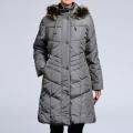 Nuage Women's Down Quilted Faux-fur Trim Hooded Coat