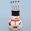 Snowman Fondue Set