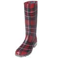 Adi Designs Women's Plaid Rain Boots