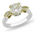 18k Gold 2 1/10ct TDW Certified Diamond Engagement Ring (G-H, SI1-SI2)