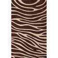 Handmade Alexa Pino Collection Brown Modern Zebra Rug (7'6 x 9'6)