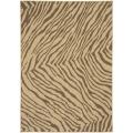 Picnic Brown Zebra Print Indoor/Outdoor Rug (8'9 x 12'9)