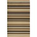 Hand-hooked Bliss Chocolate/ Brown Striped Rug (3' x 5')