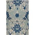 Hand-hooked Bliss Off-white Indoor/Outdoor Floral Rug (8' x 10')