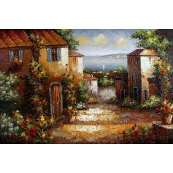 'Italian Vista' Hand Painted Canvas Art