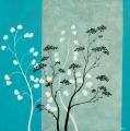 'Turquoise Blooms' Gallery-wrapped Canvas Art