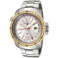 Swiss Legend Men's Silver Textured Dial Stainless Steel GMT Watch