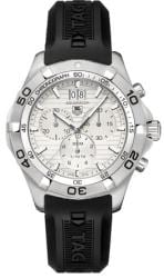 Tag Heuer Men's Aquaracer White Chronograph Watch