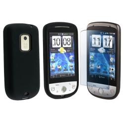 Black Silicone Case/ Screen Protector for HTC Hero