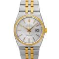 Pre-owned Rolex Men's Quartz Oysterdate Two-tone White Dial Watch