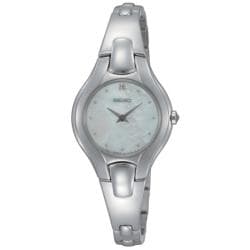 Seiko Women's 'Diamond' Stainless Steel Mother of Pearl Quartz Watch