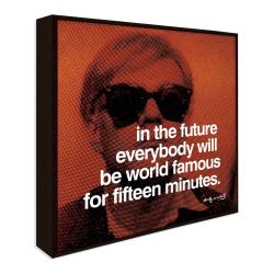 Andy Warhol 'World Famous for 15 Minutes' Art Block