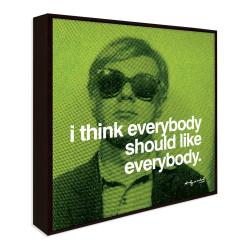 Andy Warhol 'I Think Everybody Should Like Everybody' Art Block