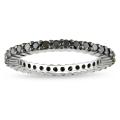 Sterling Silver 1ct TDW Black Diamond Eternity Ring