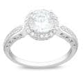 Miadora Sterling Silver Cubic Zirconia Engagement Ring