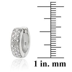 Sterling Silver Diamond Accent Mini Hoop Earrings