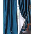 Solid Faux Silk Taffeta Mediterranean 96-inch Curtain Panel